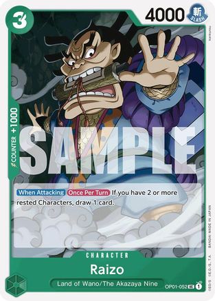Image of Raizo (Reprint) (OP01-052) - Premium Booster -The Best-