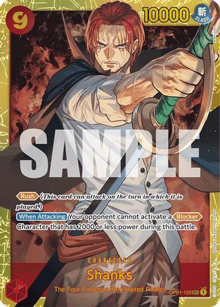 Image of Shanks (OP01-120) (Reprint) (OP01-120) - Premium Booster -The Best- Foil