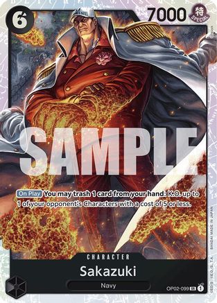 Image of Sakazuki (Reprint) (OP02-099) - Premium Booster -The Best- Foil