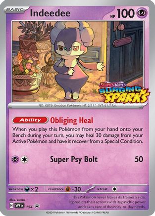 Image of Indeedee 154  - Holofoil SV Scarlet & Violet Promo Cards - Promo