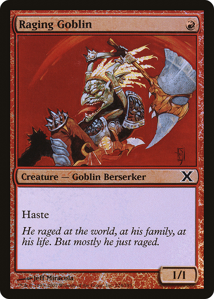 Image of Raging Goblin (10E-224★) - Tenth Edition Foil