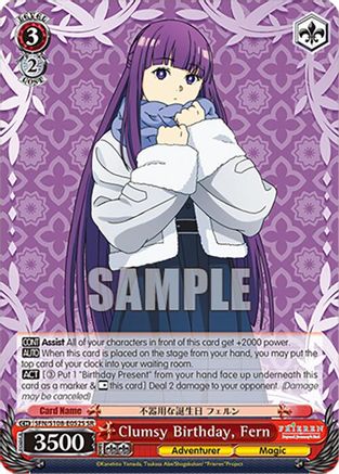 Image of Clumsy Birthday, Fern (SR) (SFN/S108-E052S SR) - Frieren: Beyond Journey’s End