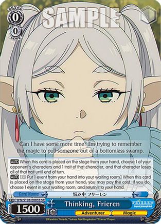 Image of Thinking, Frieren (SR) (SFN/S108-E085S SR) - Frieren: Beyond Journey’s End