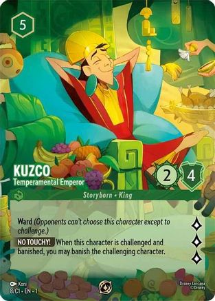 Image of Kuzco - Temperamental Emperor (8) - Disney Lorcana Promo Cards