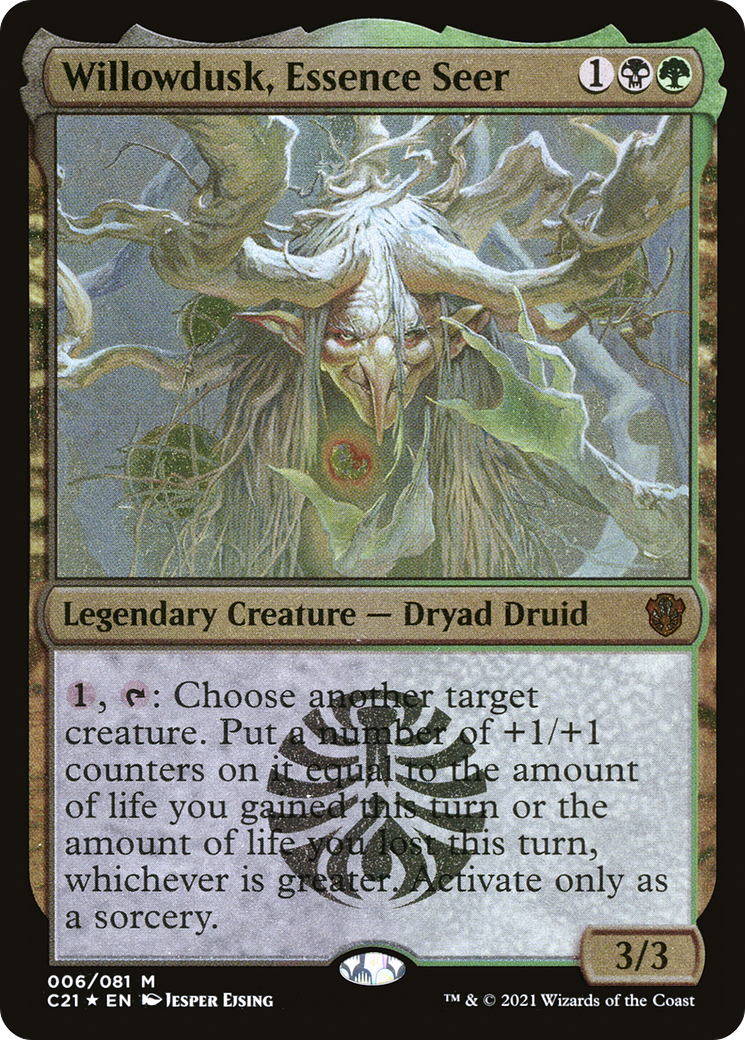 Image of Willowdusk, Essence Seer (Display Commander) - Thick Stock (C21-006) - Commander 2021 Display Commanders Etched Foil