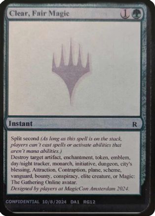 Image of Clear, Fair Magic (-) - Un-Known Event Playtest Cards