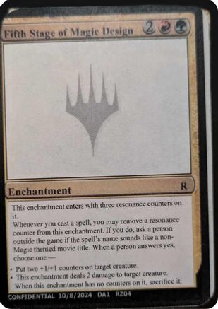 Image of Fifth Stage of Magic Design (-) - Un-Known Event Playtest Cards
