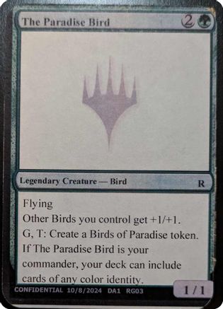 Image of The Paradise Bird (-) - Un-Known Event Playtest Cards