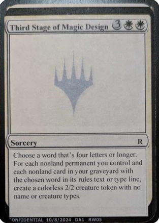 Image of Third Stage of Magic Design (-) - Un-Known Event Playtest Cards