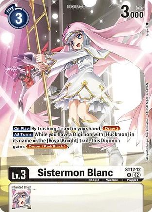 Image of Sistermon Blanc (Alternate Art) (ST12-12) - Special Limited Set Foil