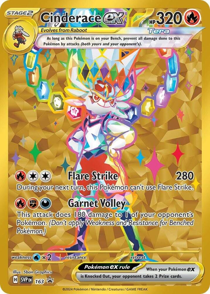 Pokemon Cinderace ex - 163 - SV: Scarlet & Violet Promo Cards (SVP) NM