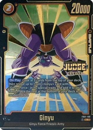 Image of Ginyu - FB01-108 (Judge Pack (Event Judge) 01) (FB01-108) - Tournament and Championship Promos Holofoil