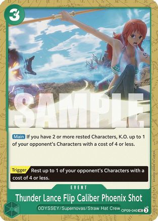 Image of Thunder Lance Flip Caliber Phoenix Shot (OP09-040) - Emperors in the New World