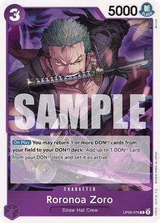 Image of Roronoa Zoro (076) (OP09-076) - Emperors in the New World Foil