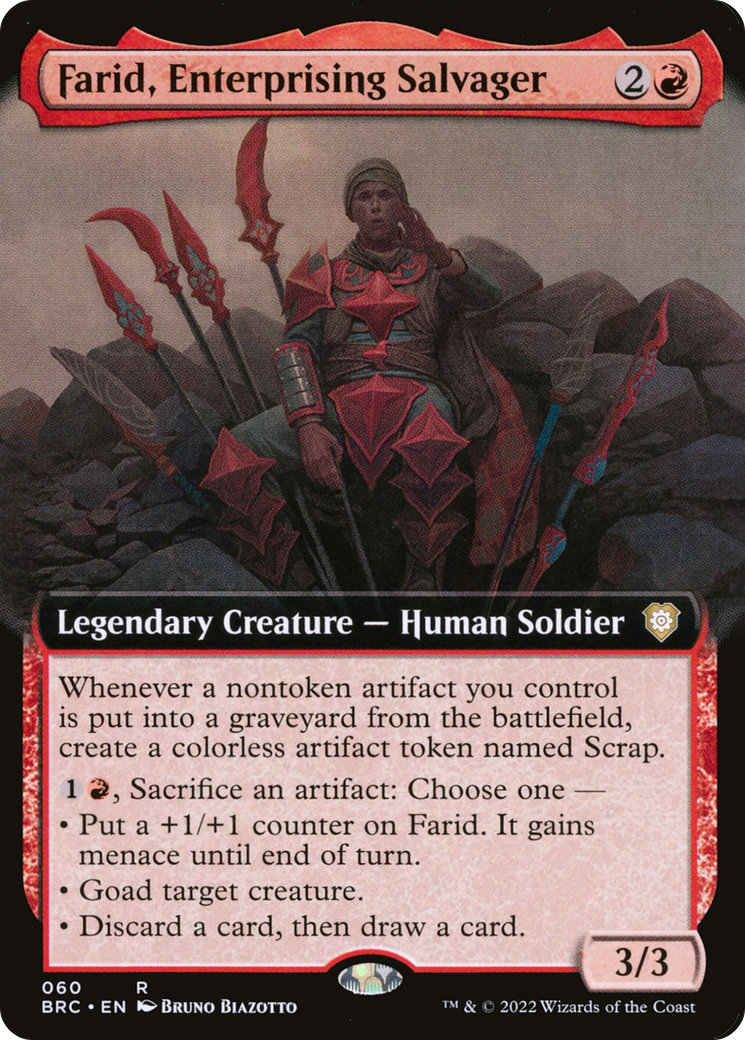 Image of Farid, Enterprising Salvager (Extended Art) (BRC-060) - The Brothers' War Commander: (Extended Art)