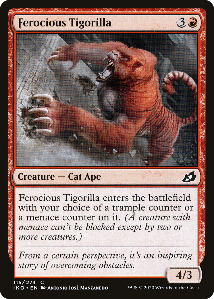 Image of Ferocious Tigorilla (IKO-115) - Ikoria: Lair of Behemoths Foil