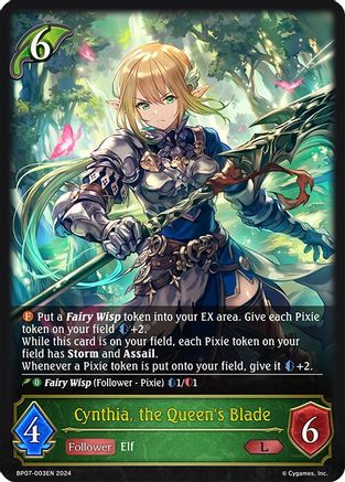 Image of Cynthia, the Queen's Blade (BP07-003EN) - BP07 Verdant Steel