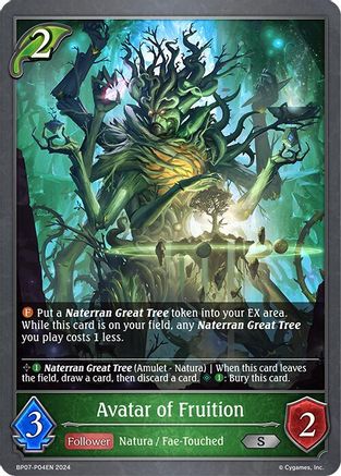 Image of Avatar of Fruition - P04EN (Foil) (BP07-P04EN) - BP07 Verdant Steel