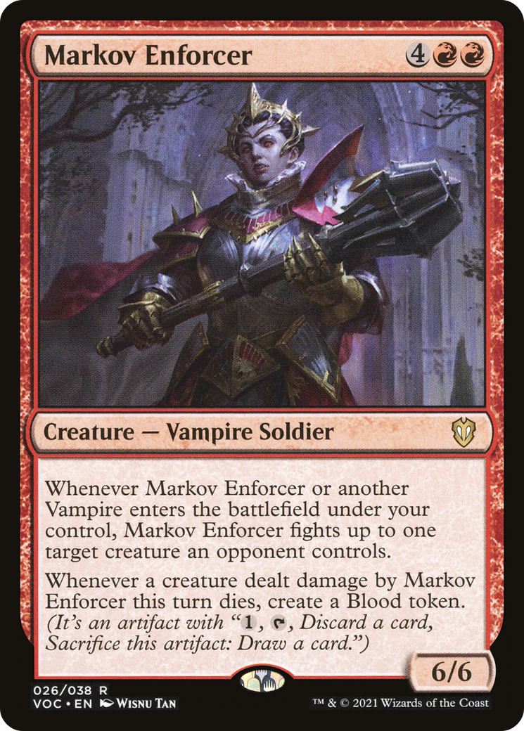 Image of Markov Enforcer (VOC-026) - Crimson Vow Commander