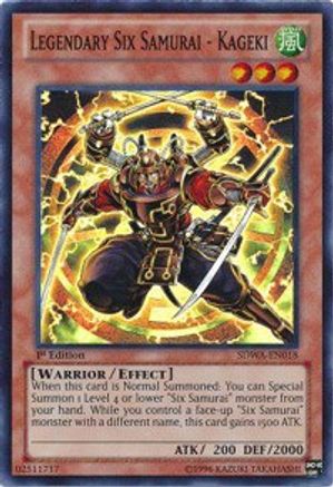 Image of Legendary Six Samurai - Kageki (SDWA-EN018) - Structure Deck: Samurai Warlords 1st Edition