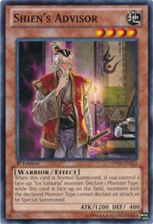 Image of Shien's Advisor (SDWA-EN022) - Structure Deck: Samurai Warlords 1st Edition
