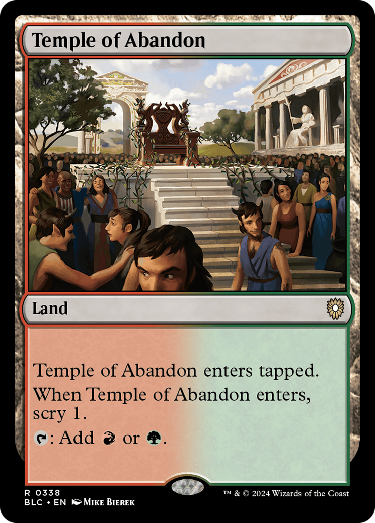 Image of Temple of Abandon (BLC-338) - Bloomburrow Commander