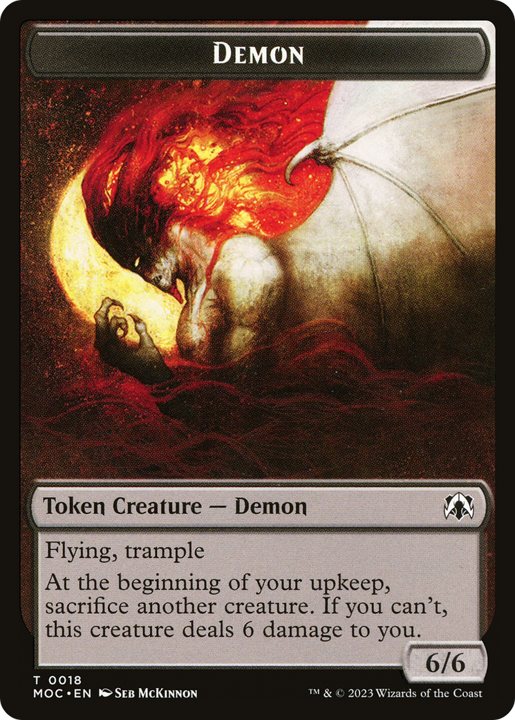 Image of Demon (TMOC-018) - March of the Machine Commander Tokens