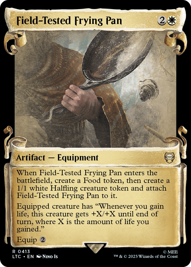 Image of Field-Tested Frying Pan (Showcase Scrolls) (LTC-413) - Tales of Middle-earth Commander: (Showcase) Foil