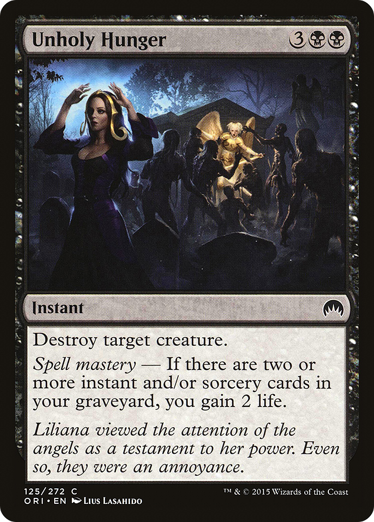 Image of Unholy Hunger (ORI-125) - Magic Origins Foil