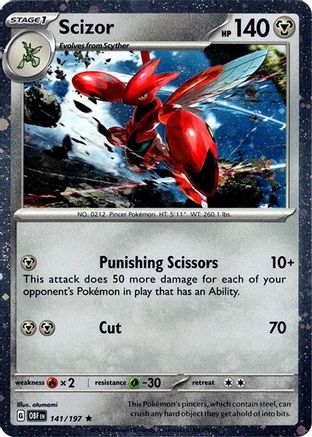 Image of Scizor 141/197  - Holofoil Miscellaneous Cards & Products - Promo