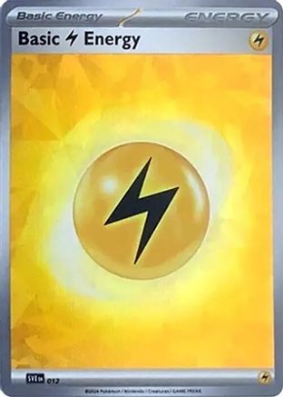 Image of Basic Lightning Energy (Cracked Ice Holo) 012  - Holofoil SVE Scarlet & Violet Energies - Common