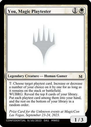 Image of You, Magic Playtester (-) - Un-Known Event Playtest Cards