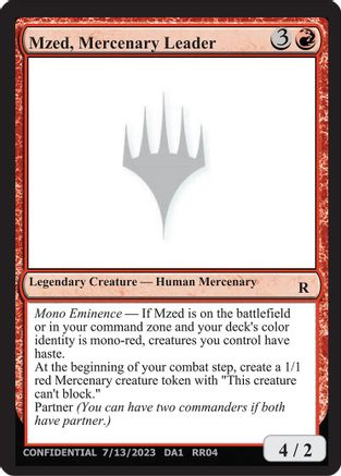 Image of Mzed, Mercenary Leader (-) - Un-Known Event Playtest Cards