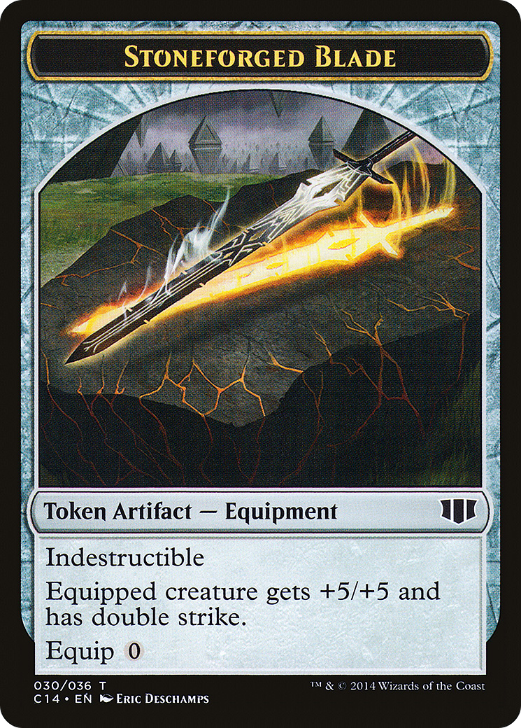 Image of Stoneforged Blade // Germ Double-sided Token (C14-30 // 14) - Commander 2014 Tokens