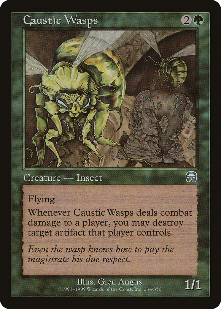 Image of Caustic Wasps (MMQ-234) - Mercadian Masques