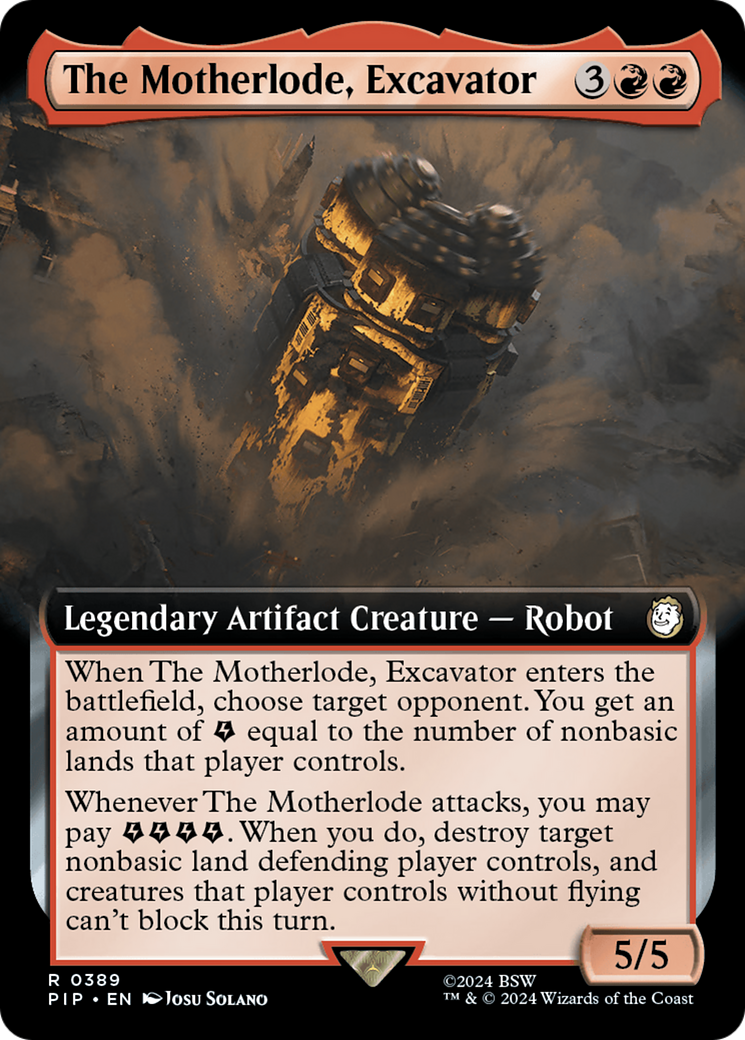 Image of The Motherlode, Excavator (Extended Art) (PIP-389) - Fallout: (Extended Art) Foil