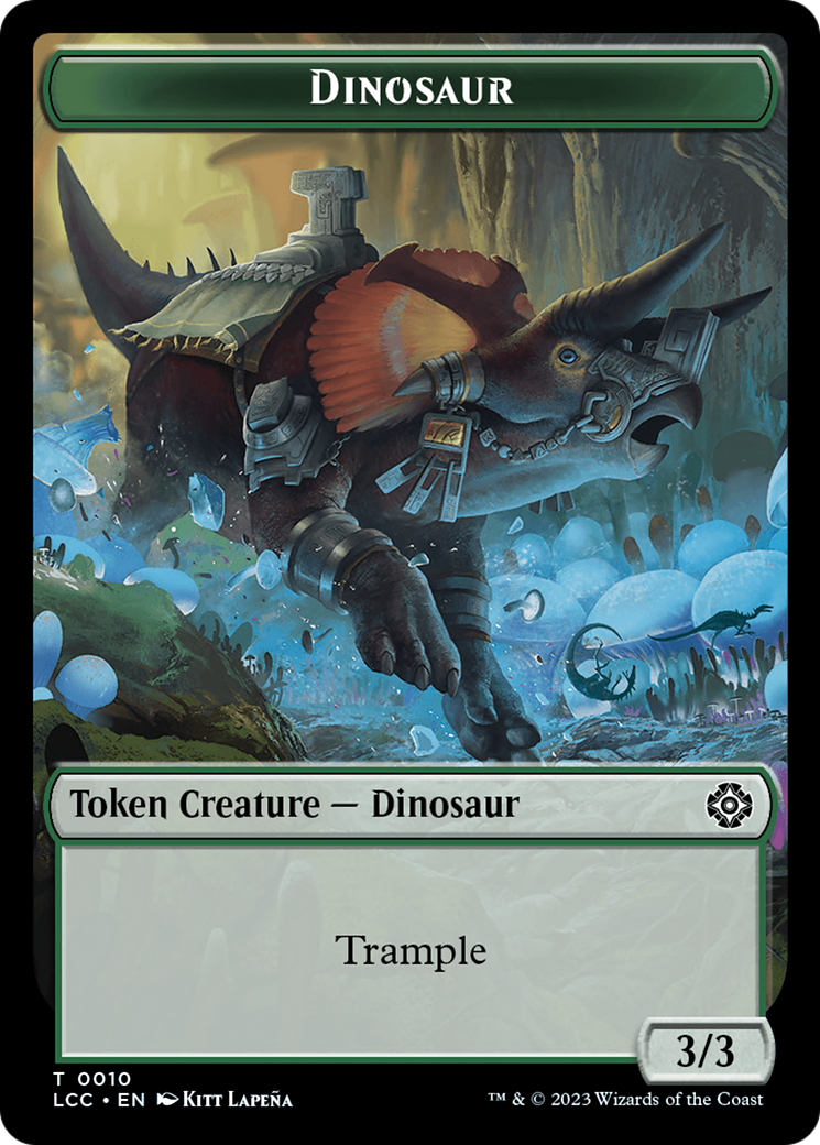 Image of Dinosaur (TLCC-010) - The Lost Caverns of Ixalan Commander Tokens Foil