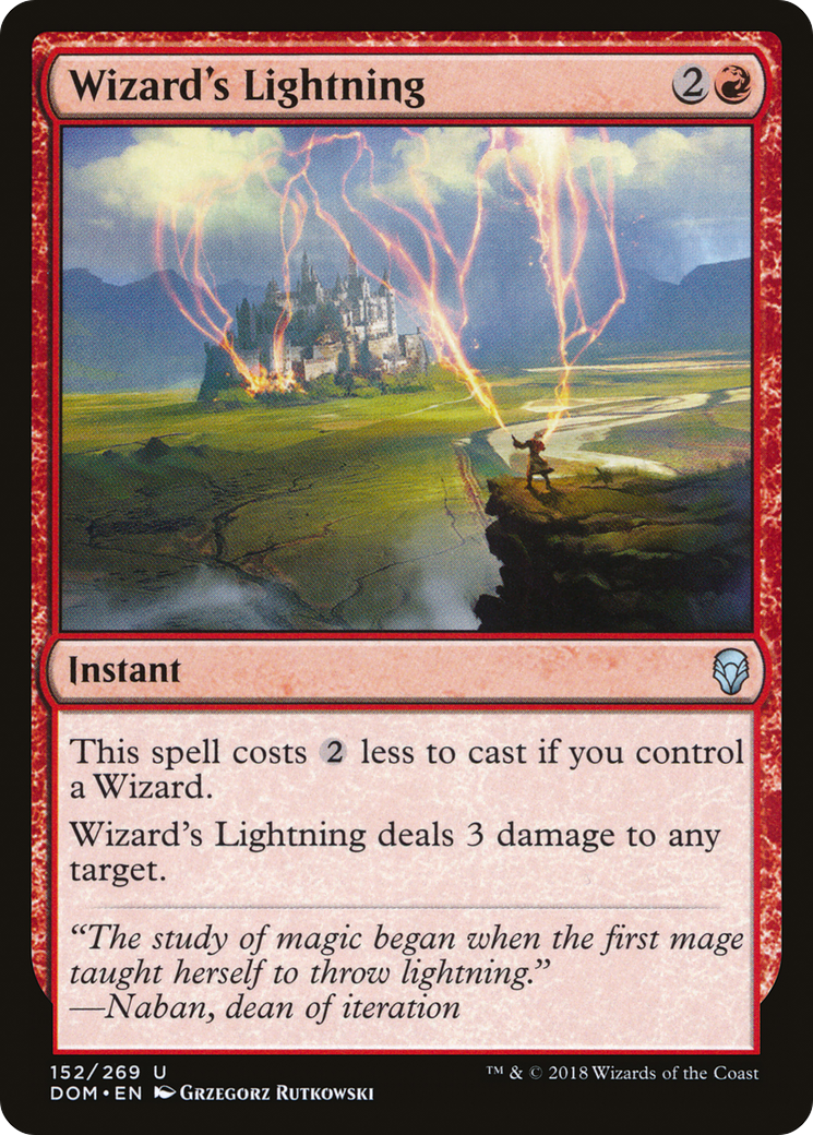 Image of Wizard's Lightning (DOM-152) - Dominaria