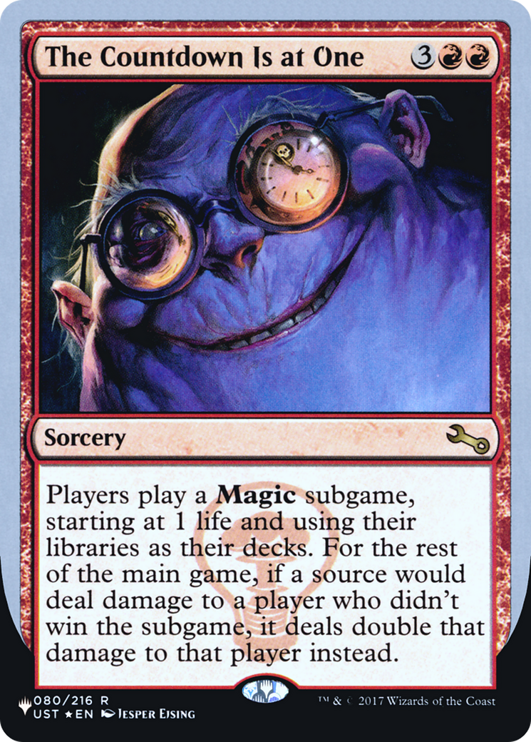 Image of The Countdown Is at One (LIST-080/216) - The List (Unfinity Foil Edition) Foil