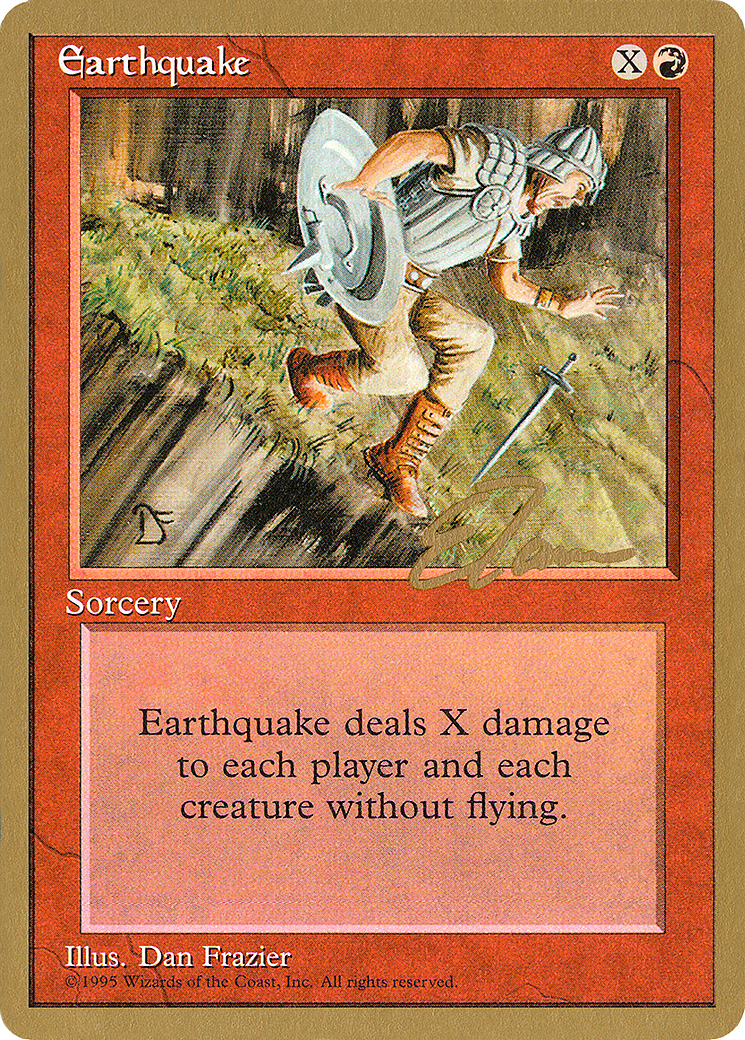 Image of Earthquake - 1996 Eric Tam (4ED) (WCD-) - Pro Tour Collector Set