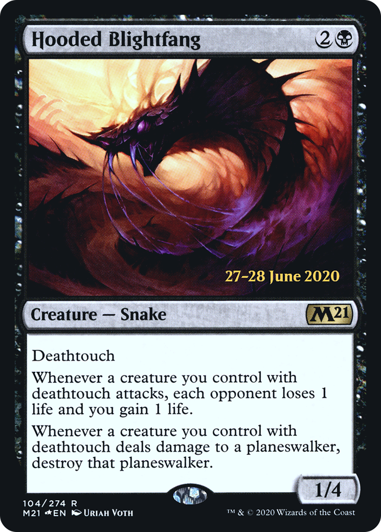 Image of Hooded Blightfang (PRE-104) - Core Set 2021 Promos Foil