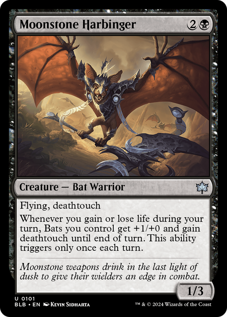 Image of Moonstone Harbinger (BLB-101) - Bloomburrow Foil
