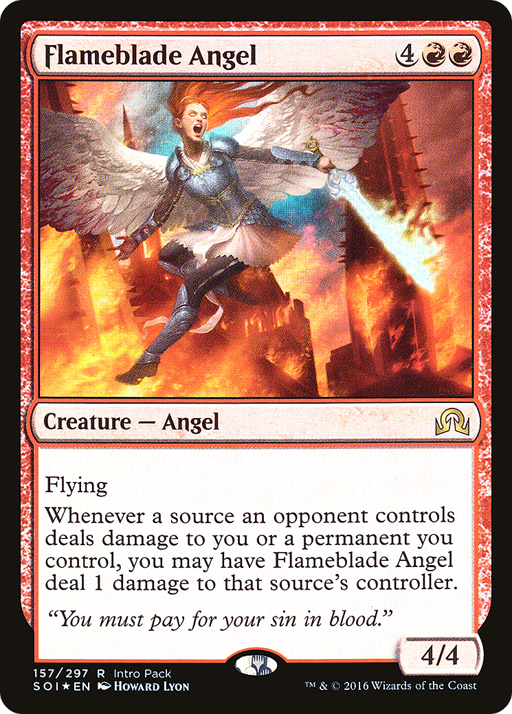 Image of Flameblade Angel (UMP-157) - Shadows over Innistrad Promos Foil
