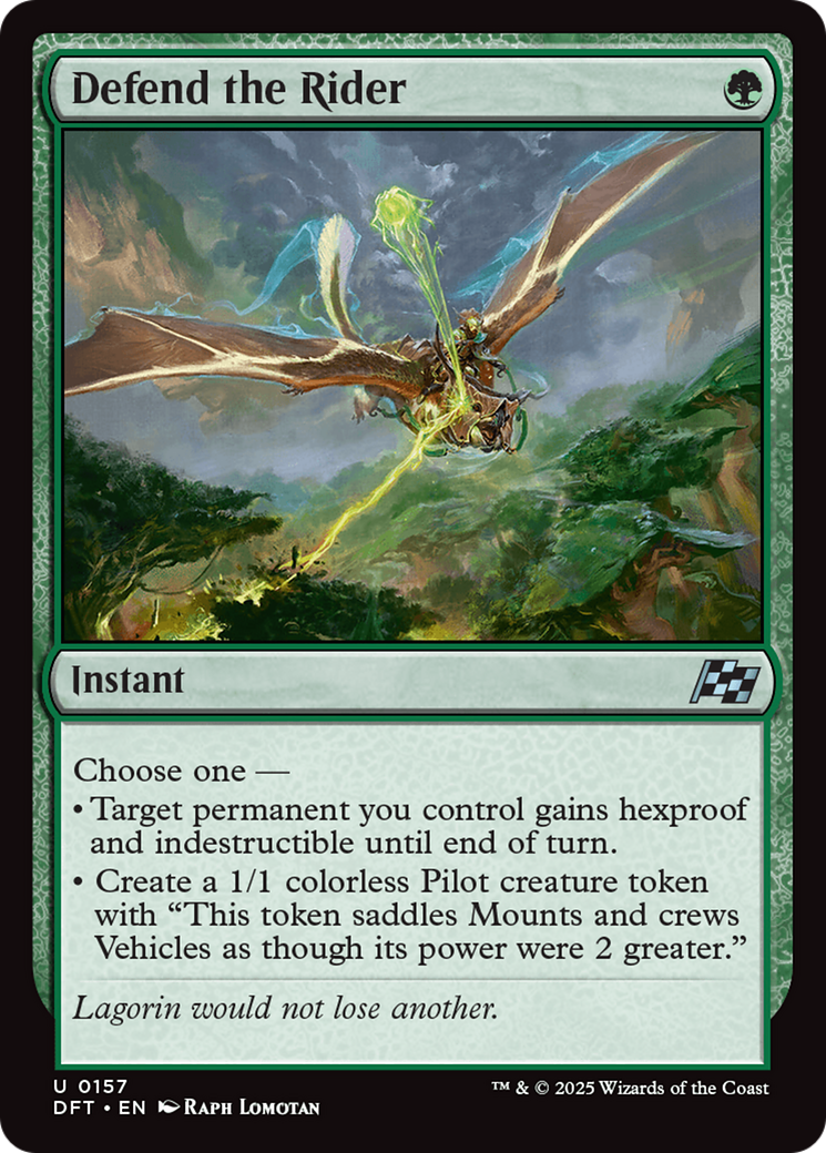 Image of Defend the Rider (DFT-157) - Aetherdrift