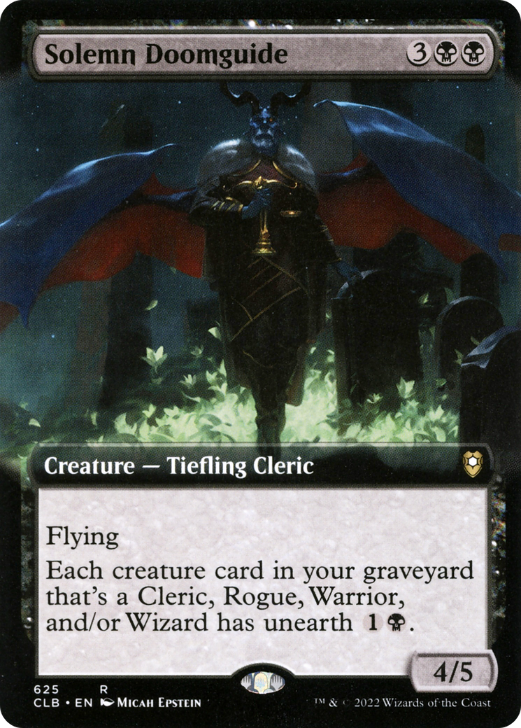 Image of Solemn Doomguide (Extended Art) (CLB-625) - Commander Legends: Battle for Baldur's Gate: (Extended Art)