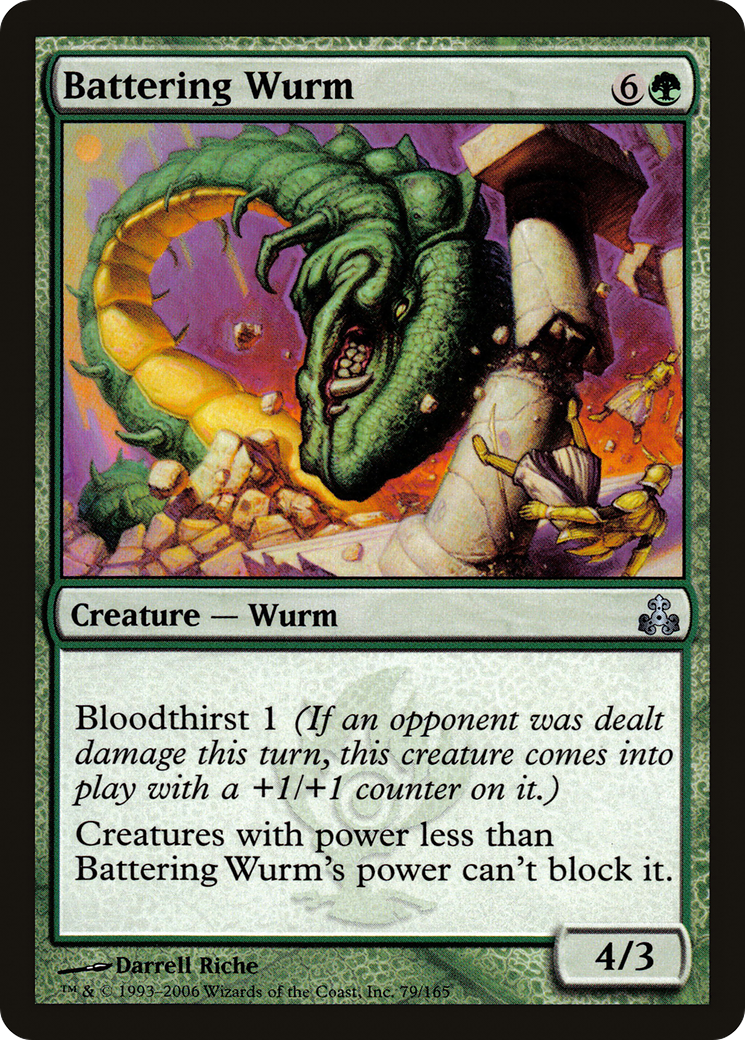 Image of Battering Wurm (GPT-079) - Guildpact Foil