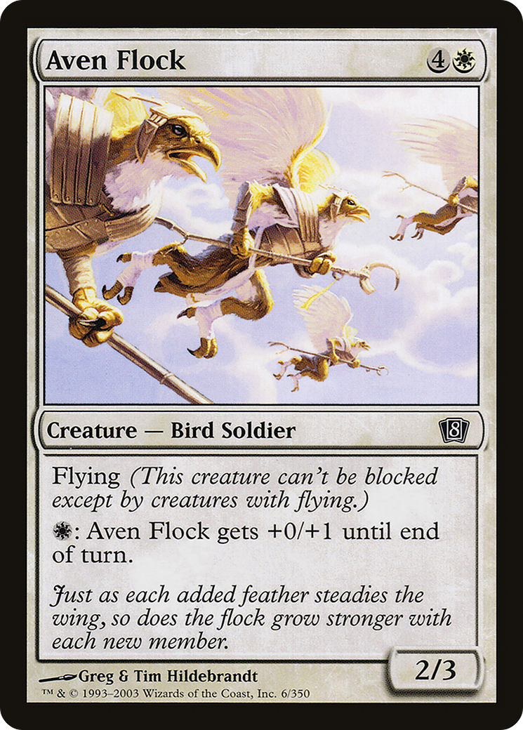 Image of Aven Flock (8ED-006) - 8th Edition Foil