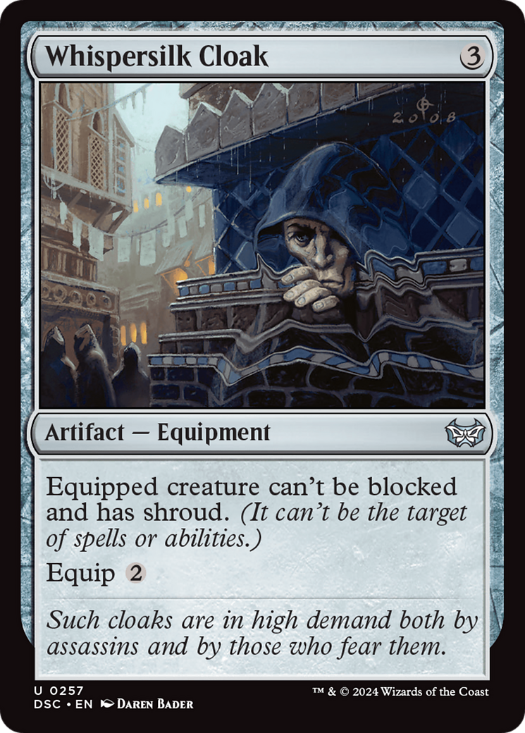 Image of Whispersilk Cloak (DSC-257) - Duskmourn: House of Horror Commander