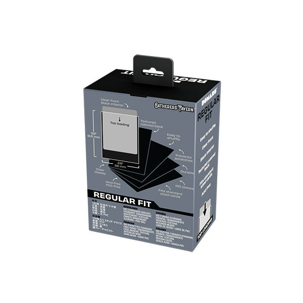 Image of Card Sleeves: Standard DOMARU Regular Fit- Gothic Black (100 ct.)