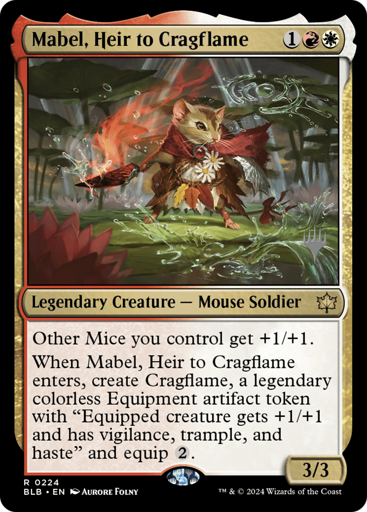 Image of Mabel, Heir to Cragflame (PPBLB-224) - Bloomburrow Promos Foil